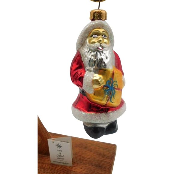 Vintage Christopher Radko Blown Glass Christmas Ornament A Gifted Santa 1994 - Picture 1 of 6
